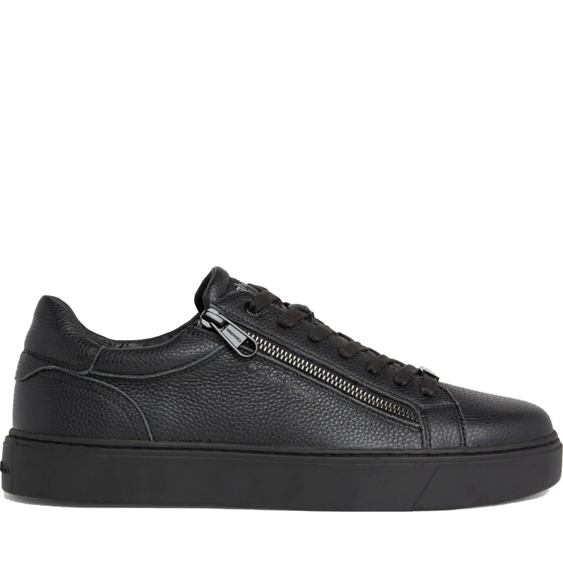 Calvin Klein mens triple black low top lace up leisure | Vilbury London