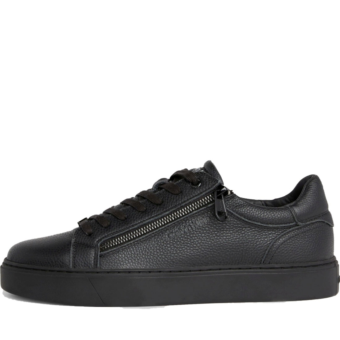 Calvin Klein mens triple black low top lace up leisure | Vilbury London