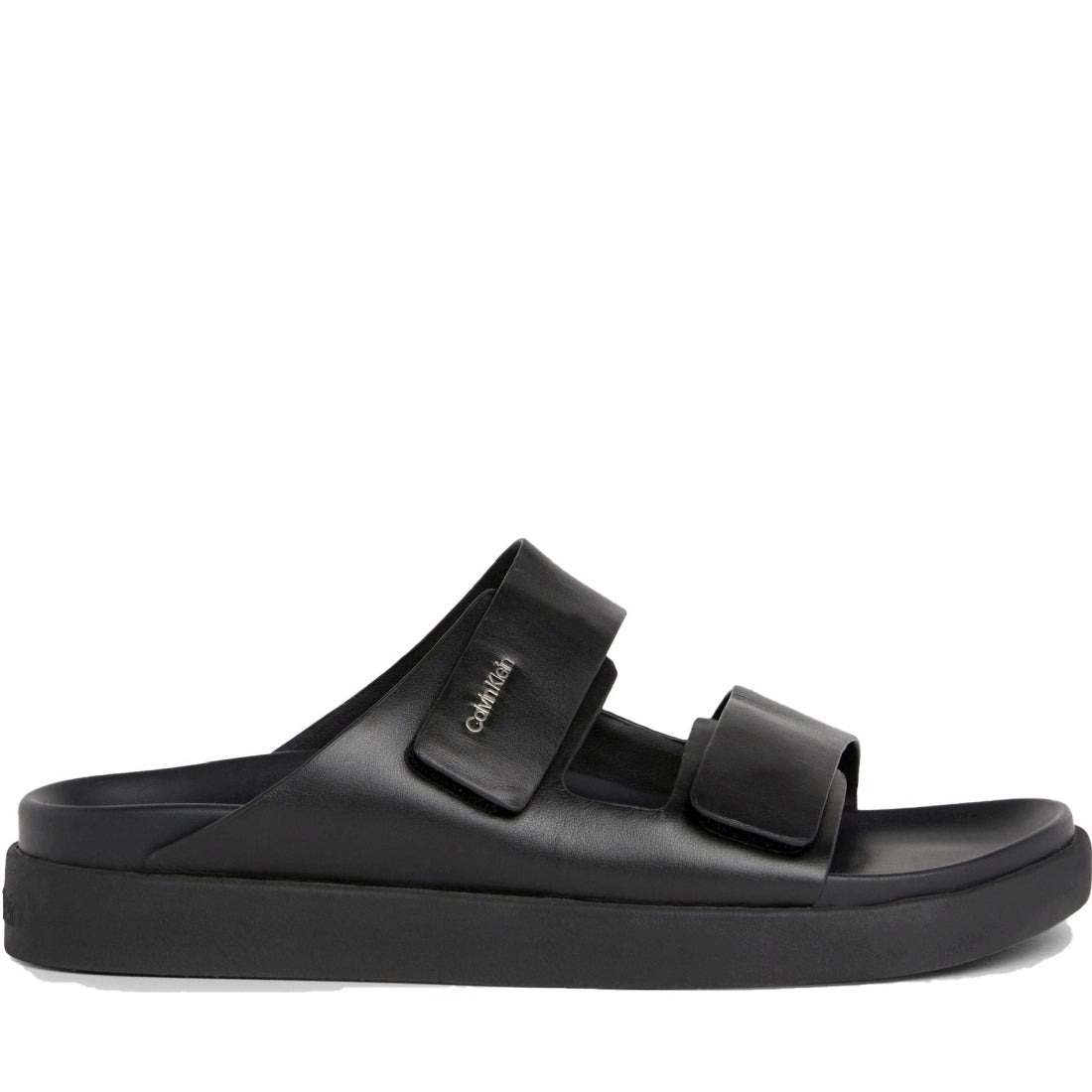 Calvin Klein womens black flat slide | Vilbury London