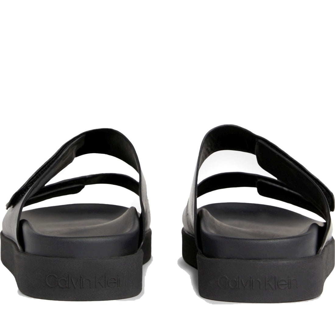 Calvin Klein womens black flat slide | Vilbury London