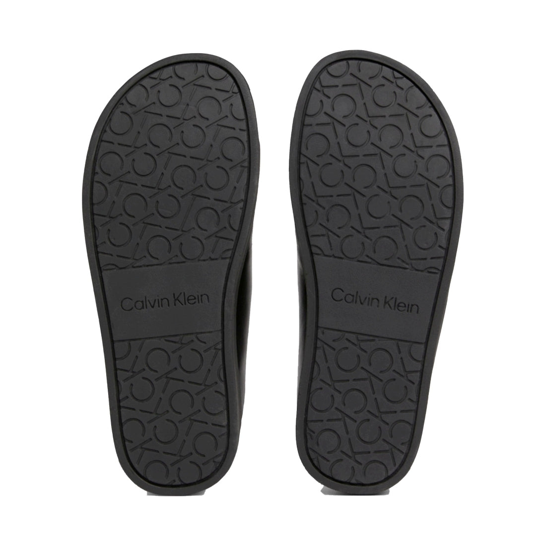 Calvin Klein womens black flat slide | Vilbury London