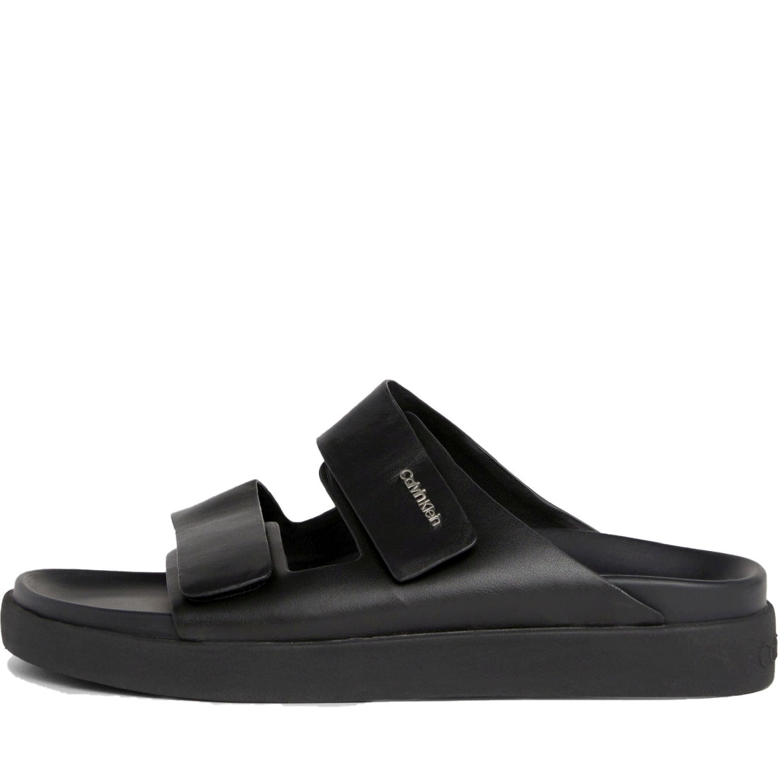 Calvin Klein womens black flat slide | Vilbury London