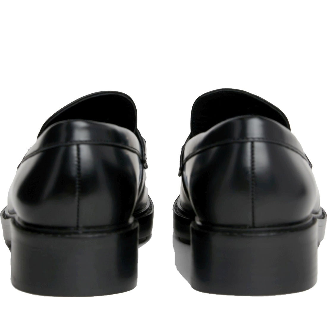 Calvin Klein womens black rubber sole loafer | Vilbury London