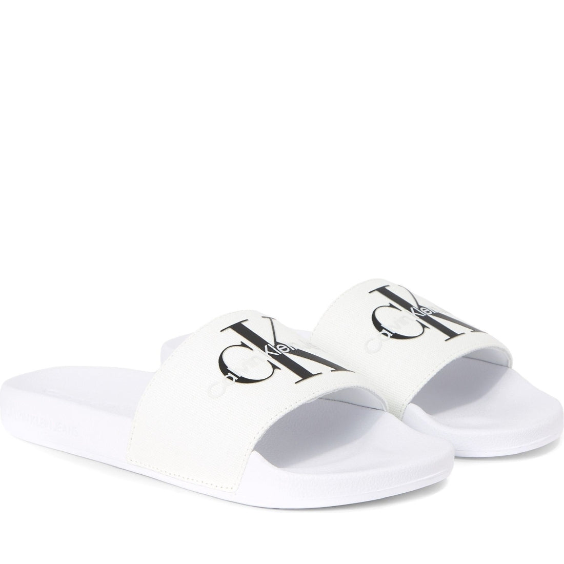 slide monogram bright white black