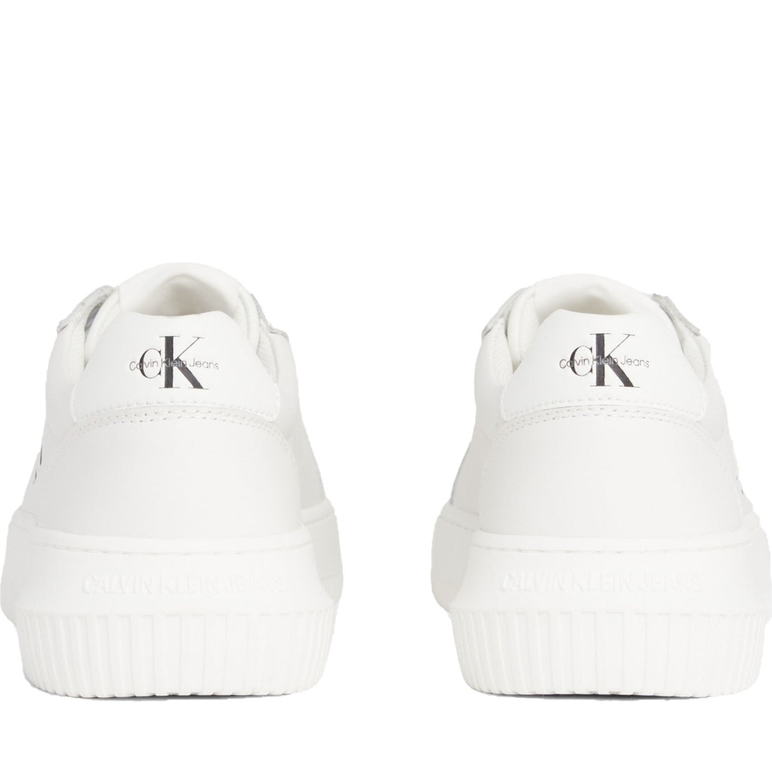 Calvin Klein Jeans womens white chunky cupsole leisure trainers | Vilbury London