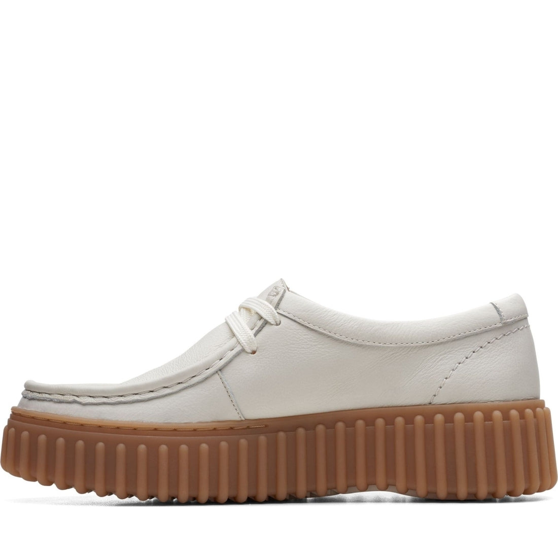 Clarks womens 1238 off white lea torhill bee leisure trainers | Vilbury London