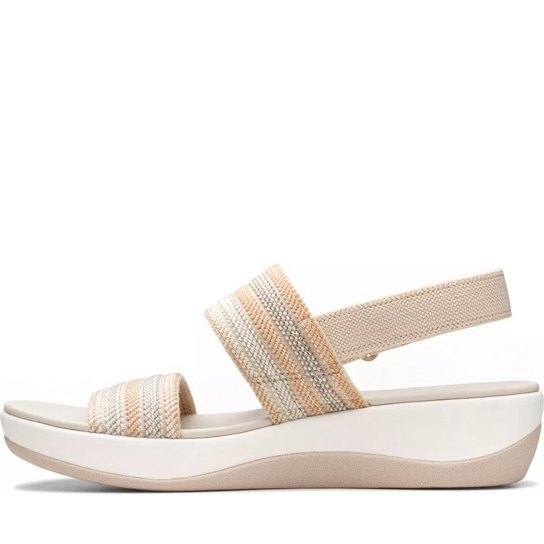 Clarks womens 1213 beige combi arla stroll sandals | Vilbury London