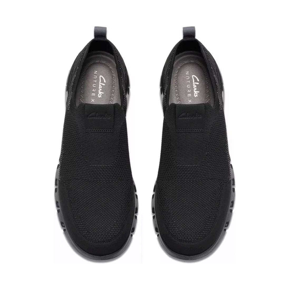 Clarks mens 1214 black combi nature x ease leisure trainers | Vilbury London