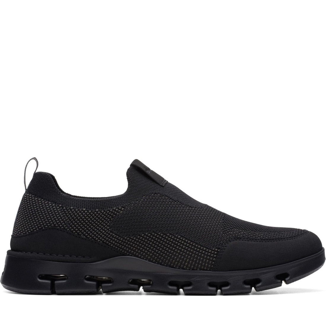 Clarks mens 1214 black combi nature x ease leisure trainers | Vilbury London