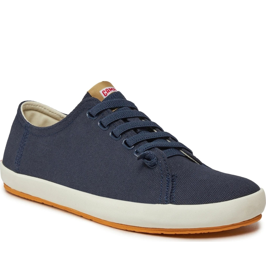 Camper mens navy vulcanized-​strobel leisure trainers | Vilbury London