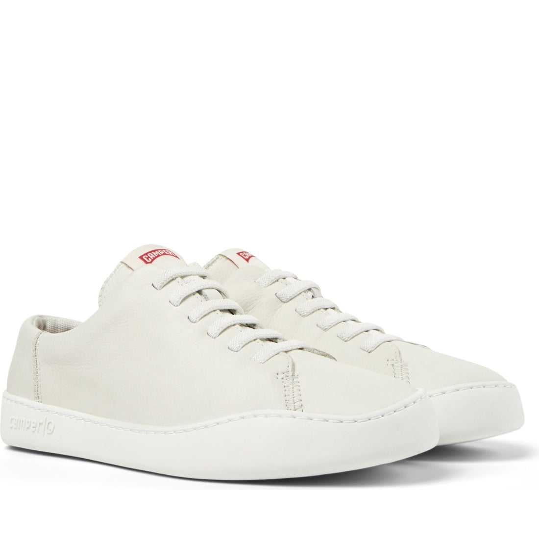 Camper mens white natural strobel leisure trainers | Vilbury London