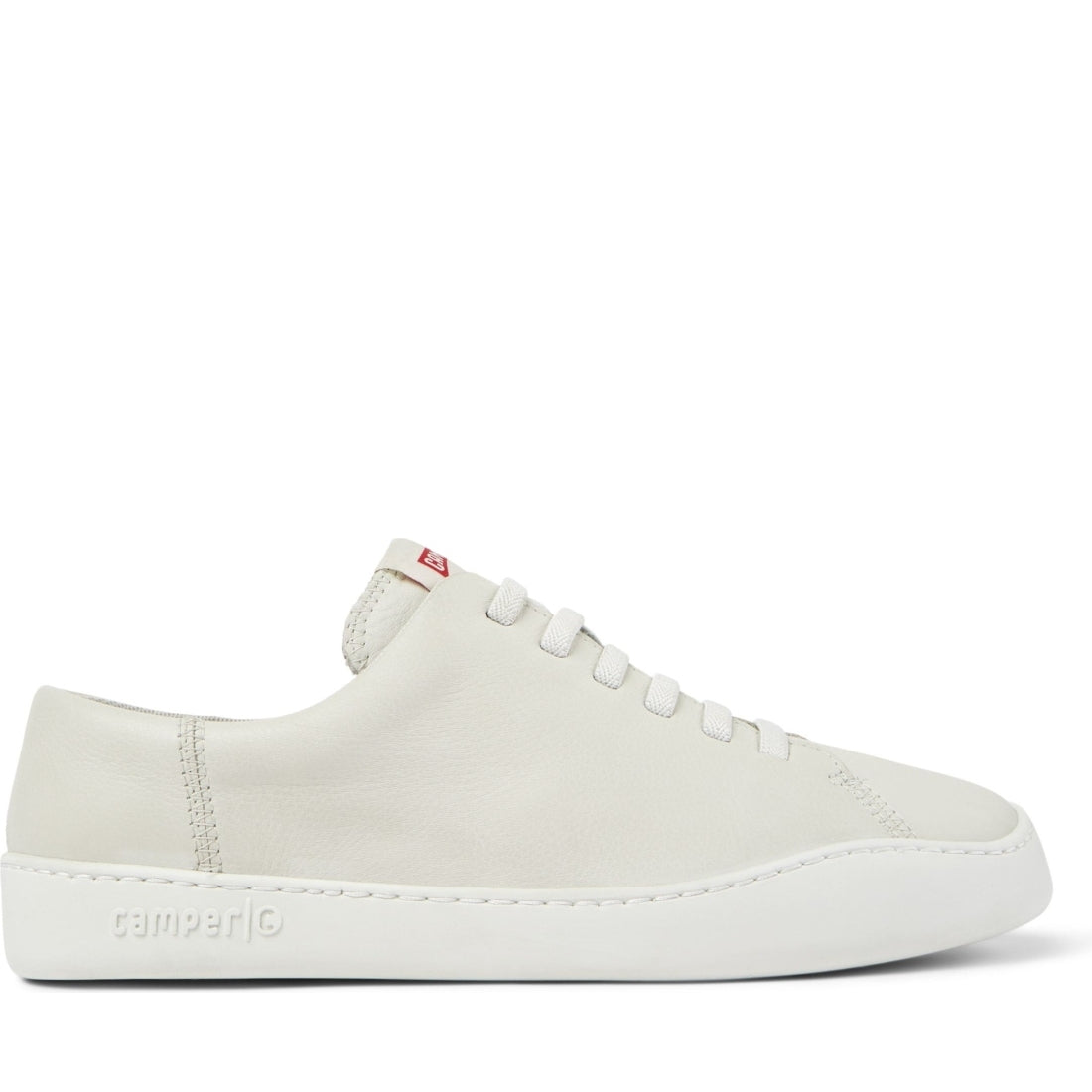 Camper mens white natural strobel leisure trainers | Vilbury London