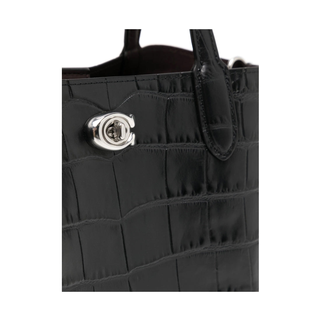 embossed croc willow tote 24