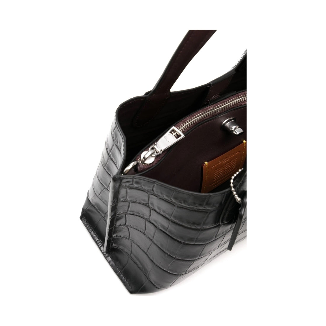 embossed croc willow tote 24