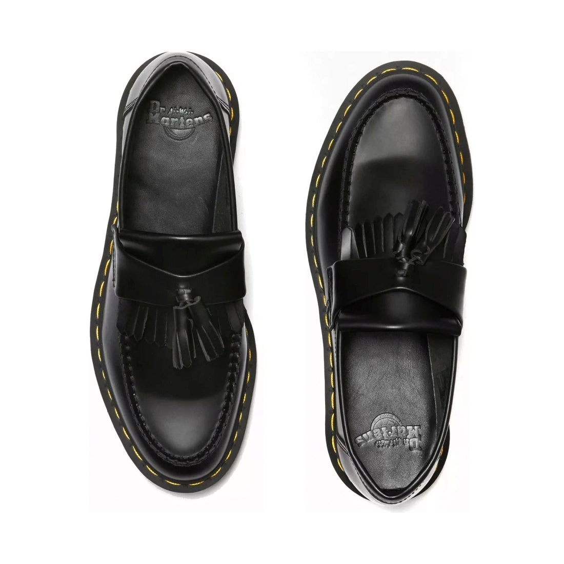 Dr. Martens womens black adrian smooth loafers | Vilbury London