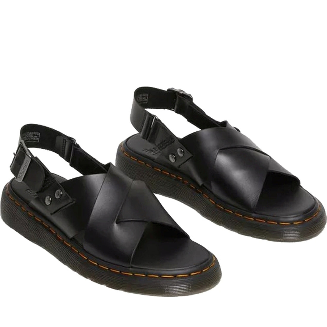 Dr. Martens unisex adults black zane brando sandals | Vilbury London