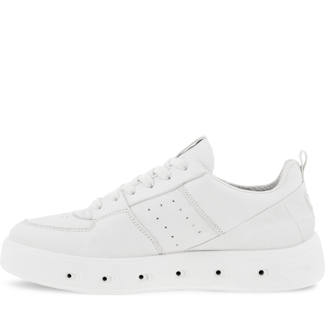 ECCO womens white street leisure trainers | Vilbury London