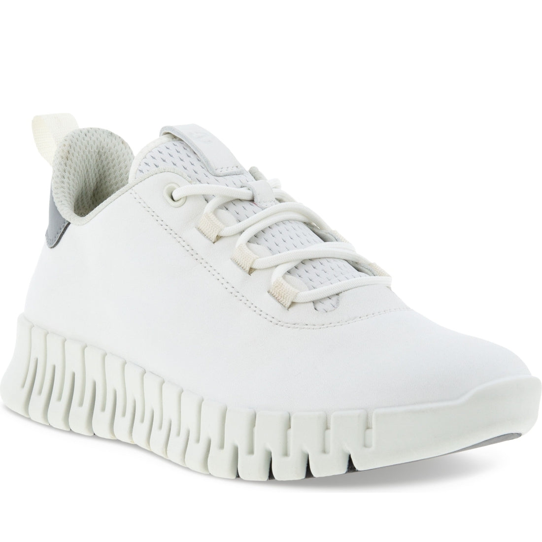 ECCO womens white gruuv leisure trainers | Vilbury London