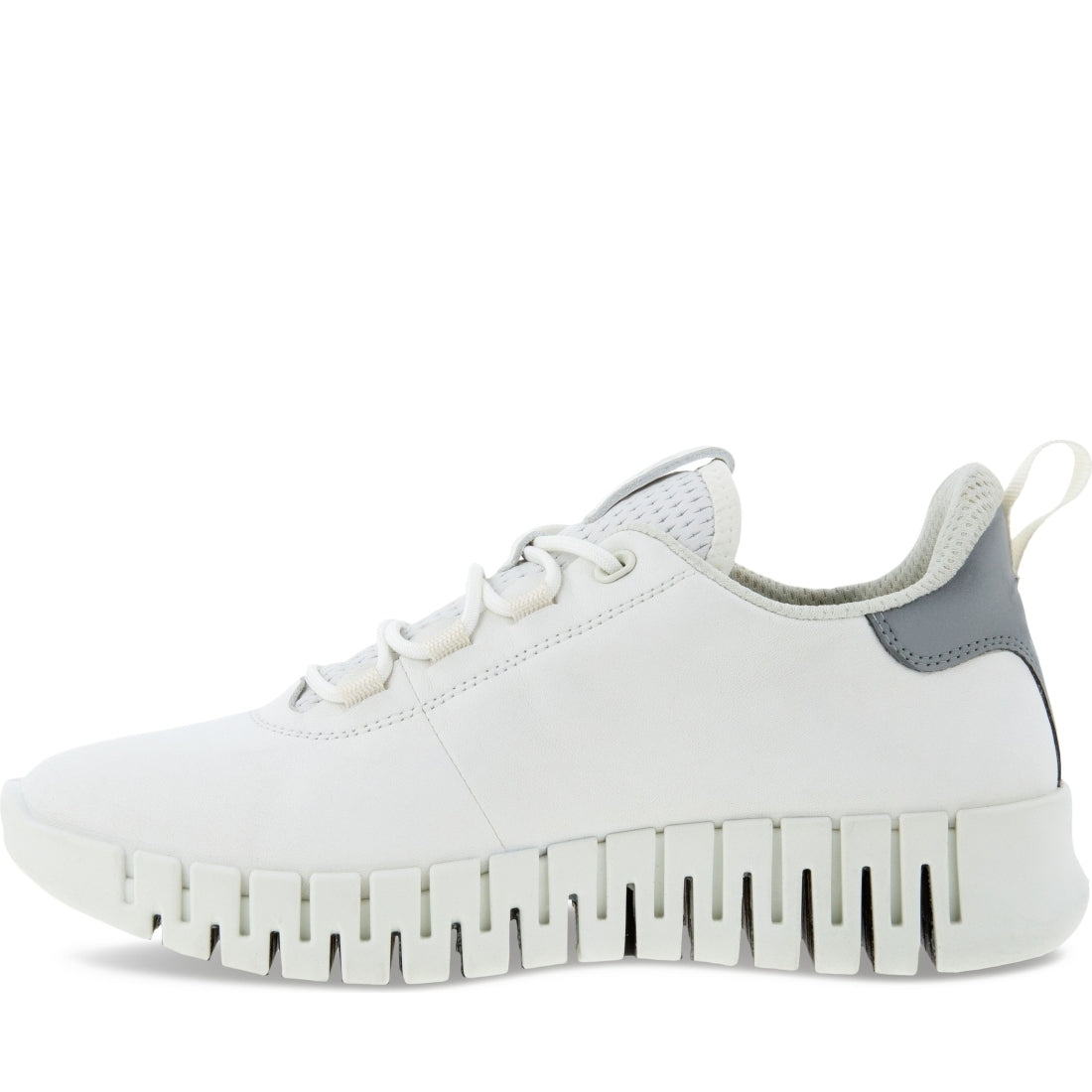 ECCO womens white gruuv leisure trainers | Vilbury London