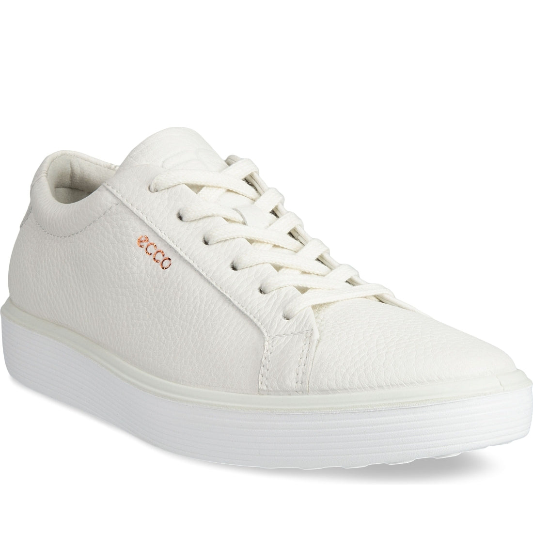 ECCO womens white soft leisure trainers | Vilbury London