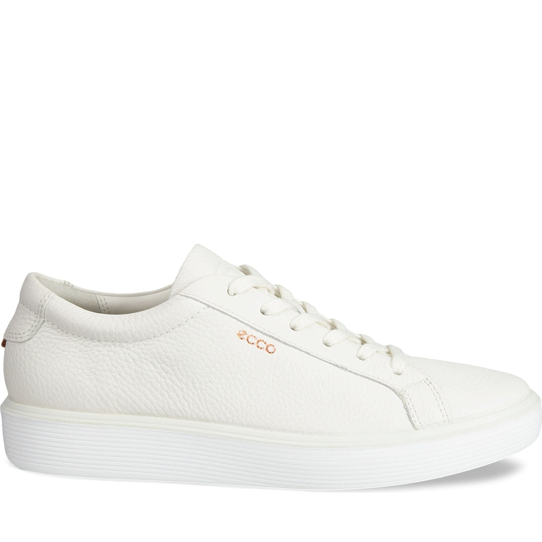 ECCO womens white soft leisure trainers | Vilbury London