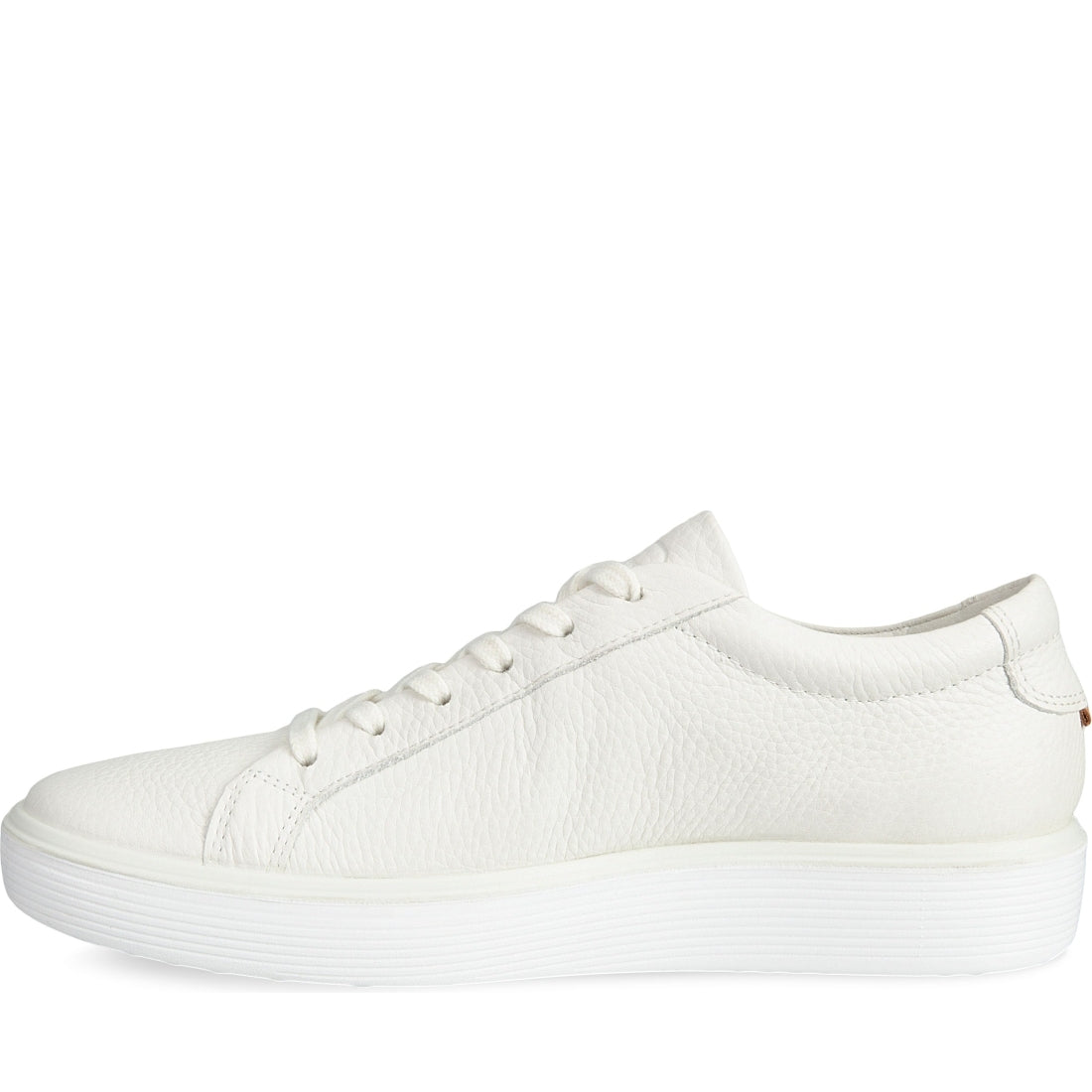 ECCO womens white soft leisure trainers | Vilbury London