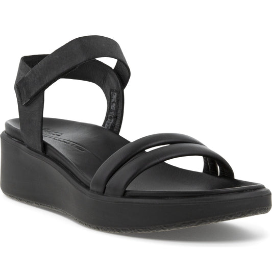 ECCO womens black flowt sandals | Vilbury London