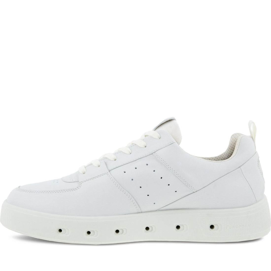 ECCO mens white street 720 leisure trainers | Vilbury London