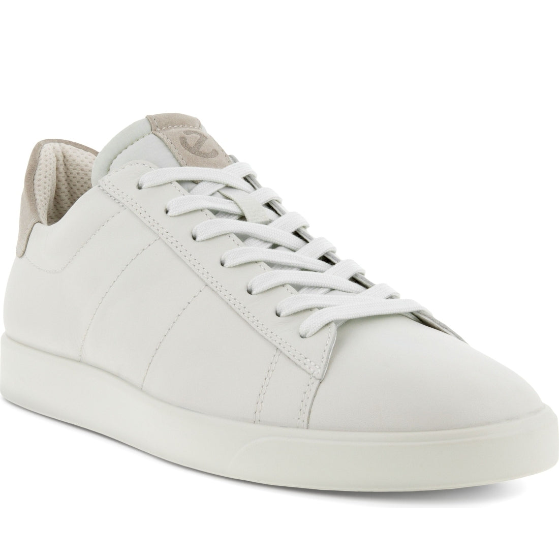 ECCO mens white street lite leisure trainers | Vilbury London