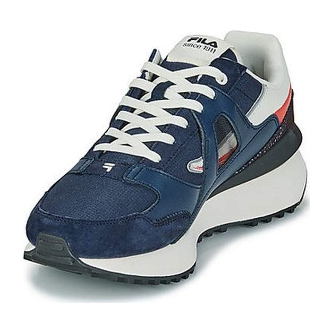 FILA mens navy red contempo leisure trainers | Vilbury London