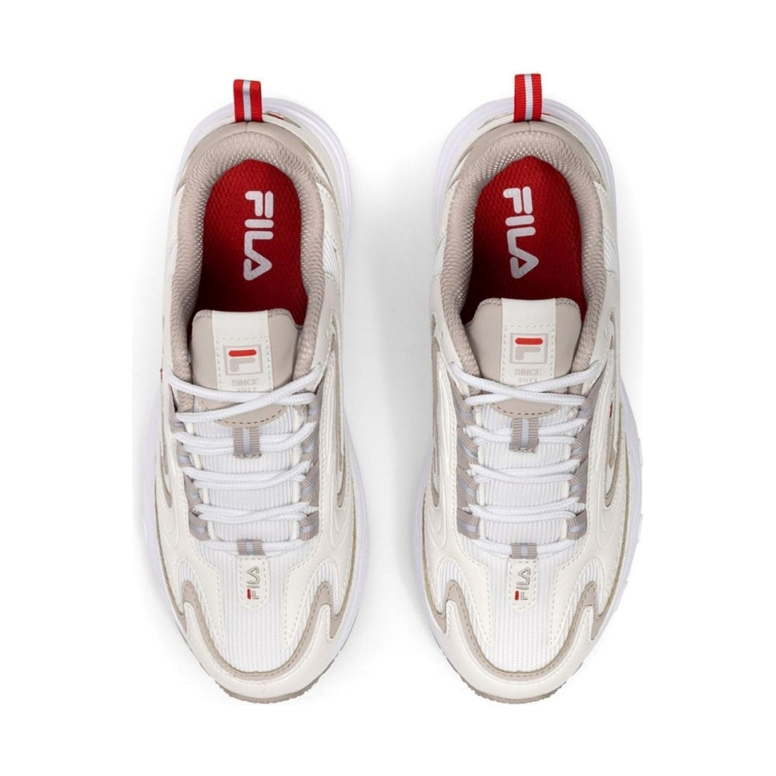 FILA womens white chateau gray actix leisure trainers | Vilbury London