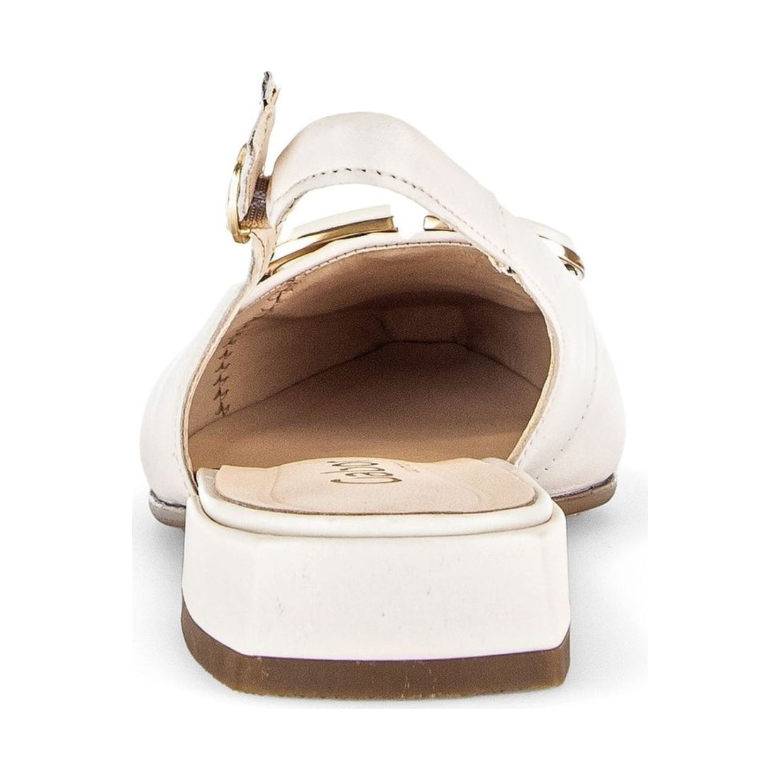 Gabor womens nude casual part-open ballerinas | Vilbury London