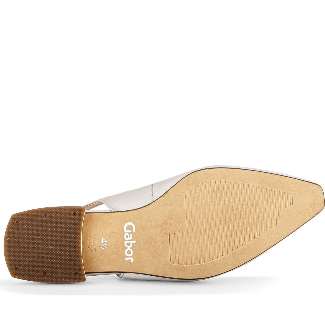 Gabor womens nude casual part-open ballerinas | Vilbury London