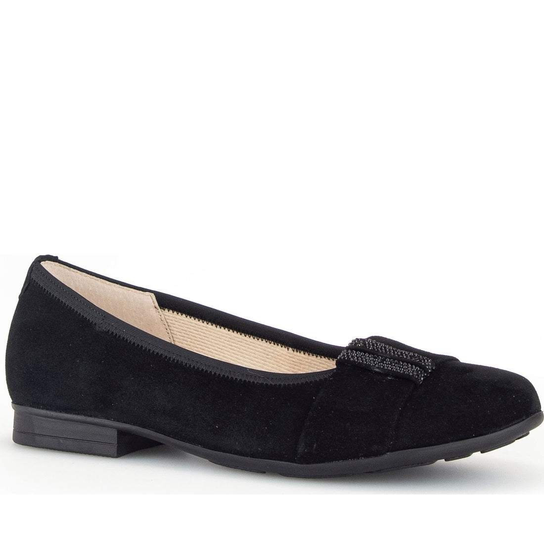 Gabor womens black casual closed ballerinas | Vilbury London