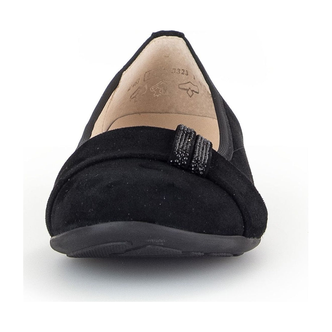 Gabor womens black casual closed ballerinas | Vilbury London