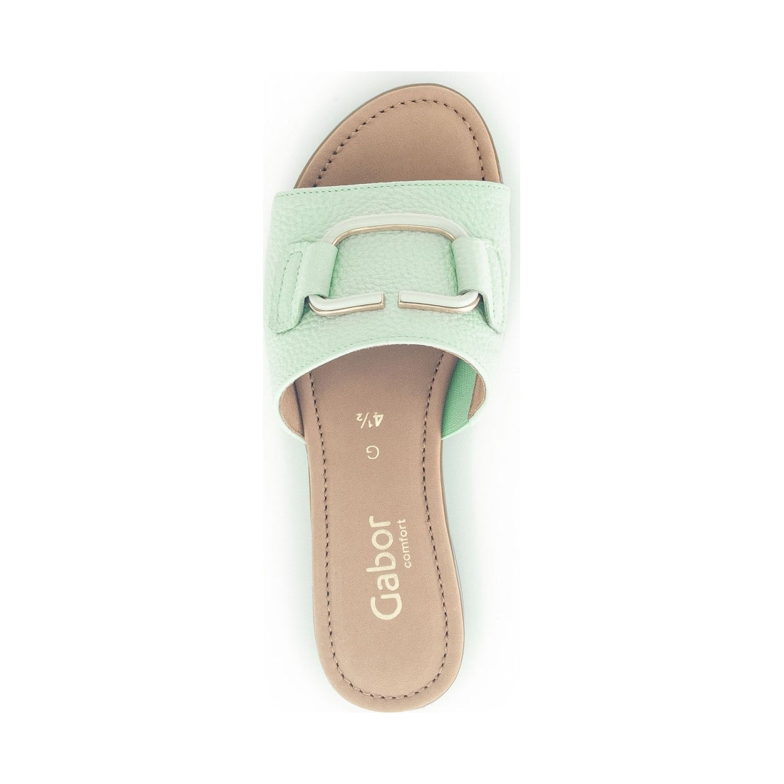 Gabor womens green casual open slippers | Vilbury London