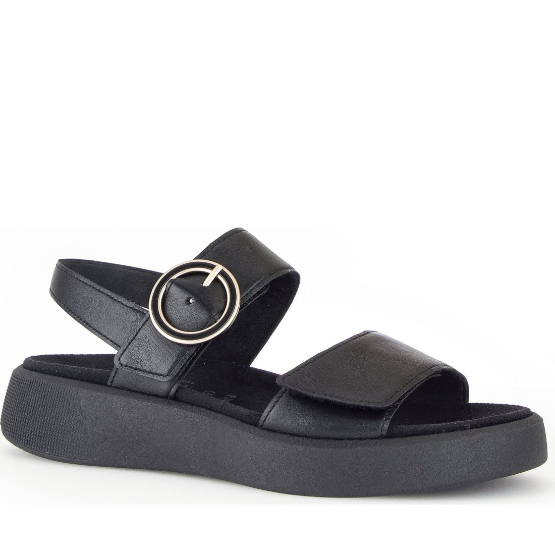 Gabor womens black casual open sandals | Vilbury London