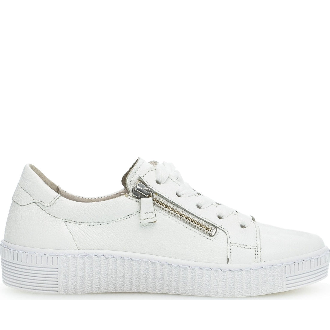 Gabor womens white leisure trainers | Vilbury London