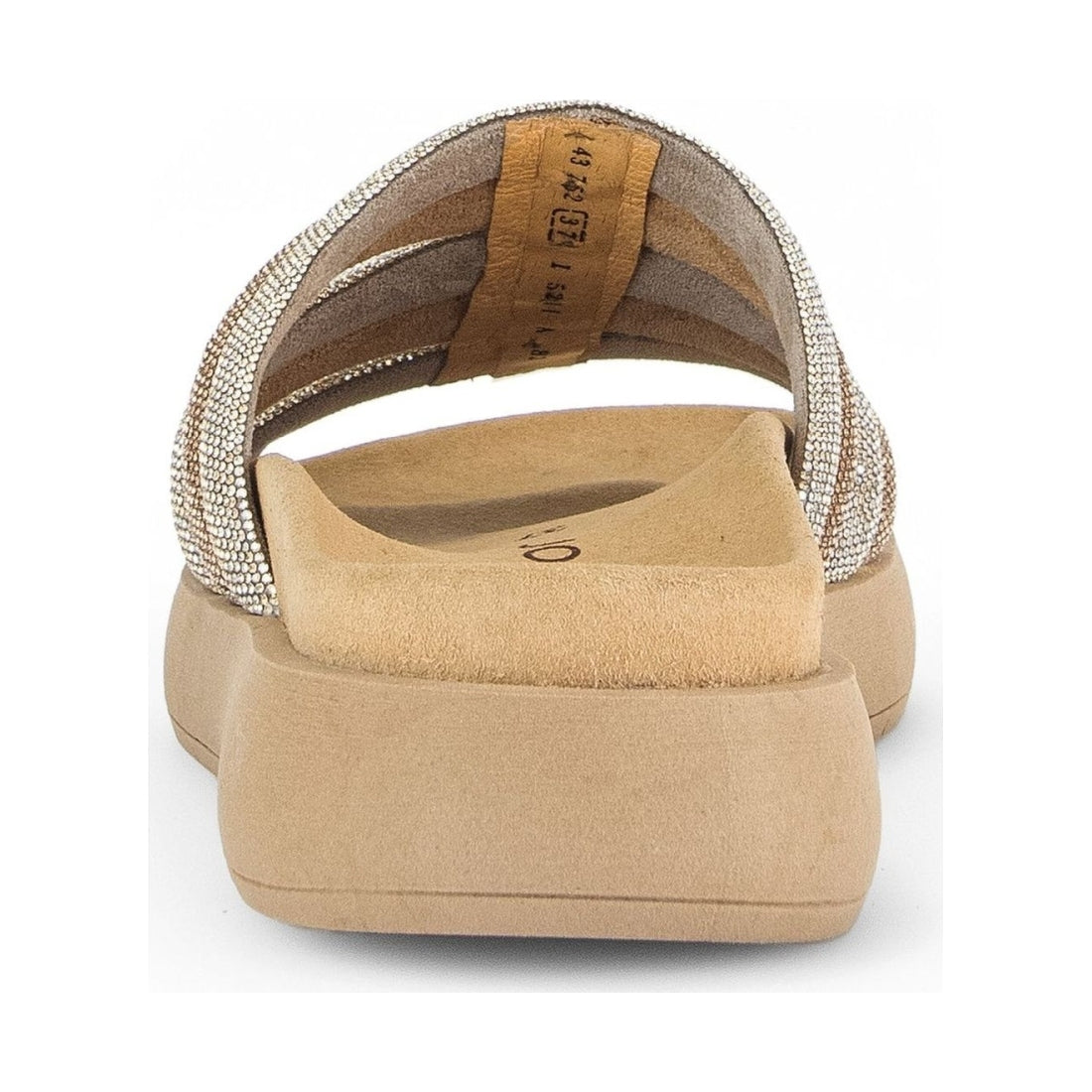 beige casual open slippers