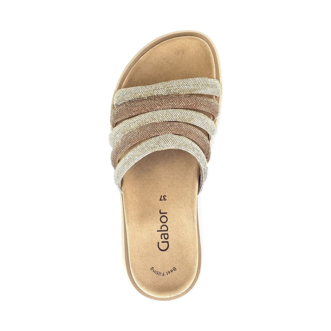 beige casual open slippers