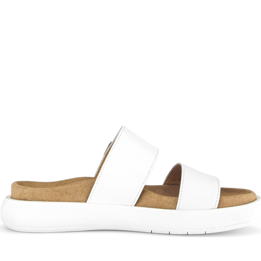 Gabor womens white casual open slippers | Vilbury London