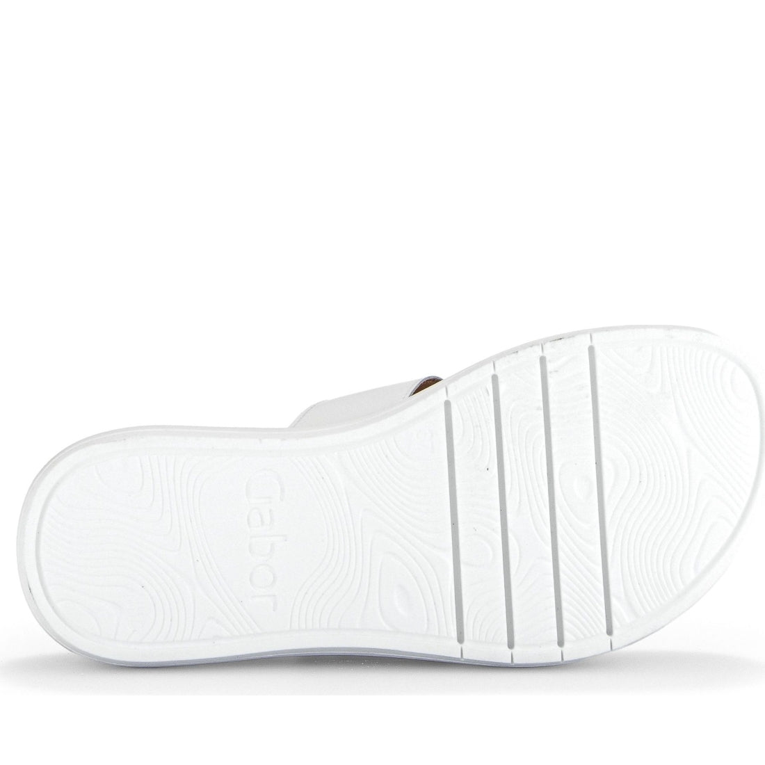 Gabor womens white casual open slippers | Vilbury London