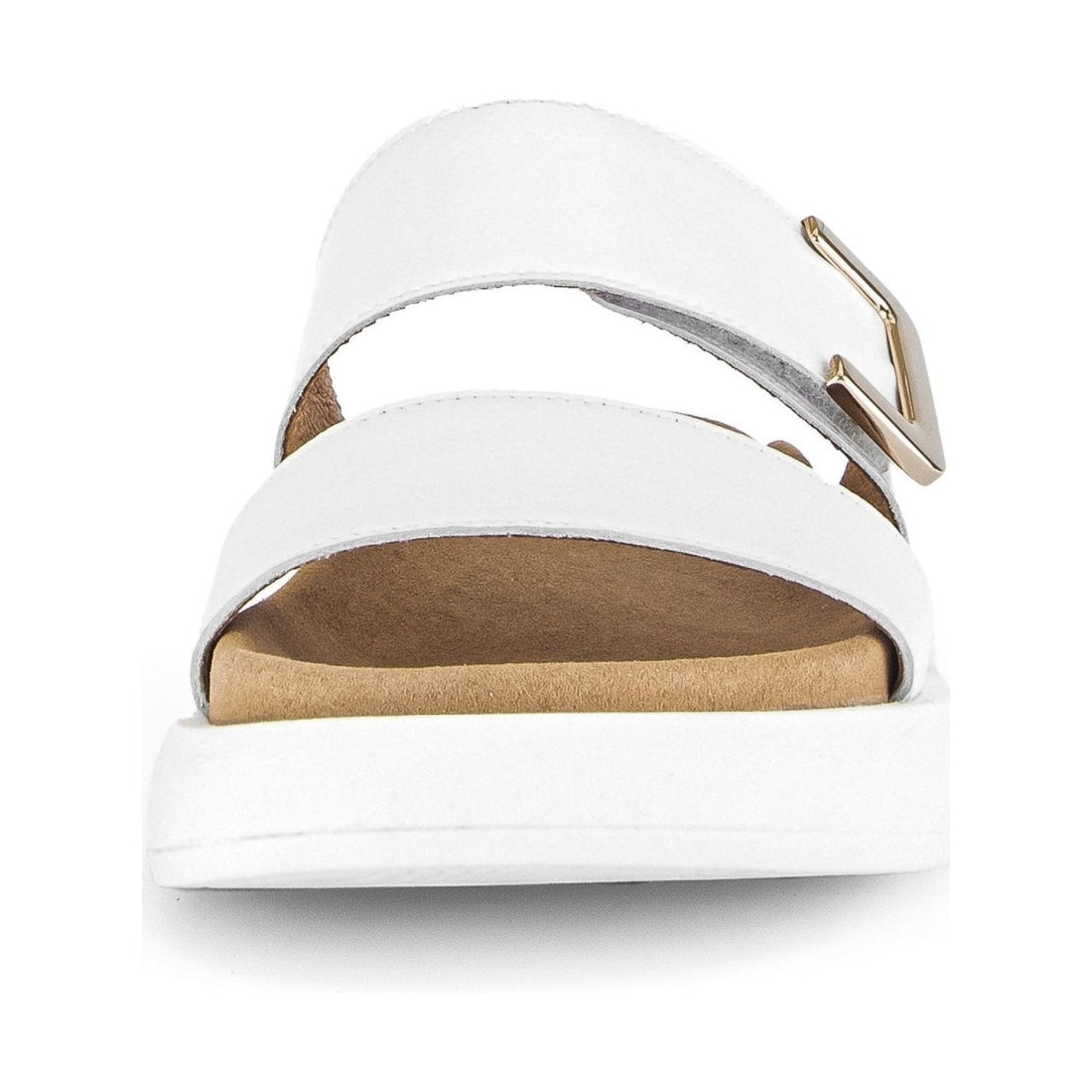 Gabor womens white casual open slippers | Vilbury London