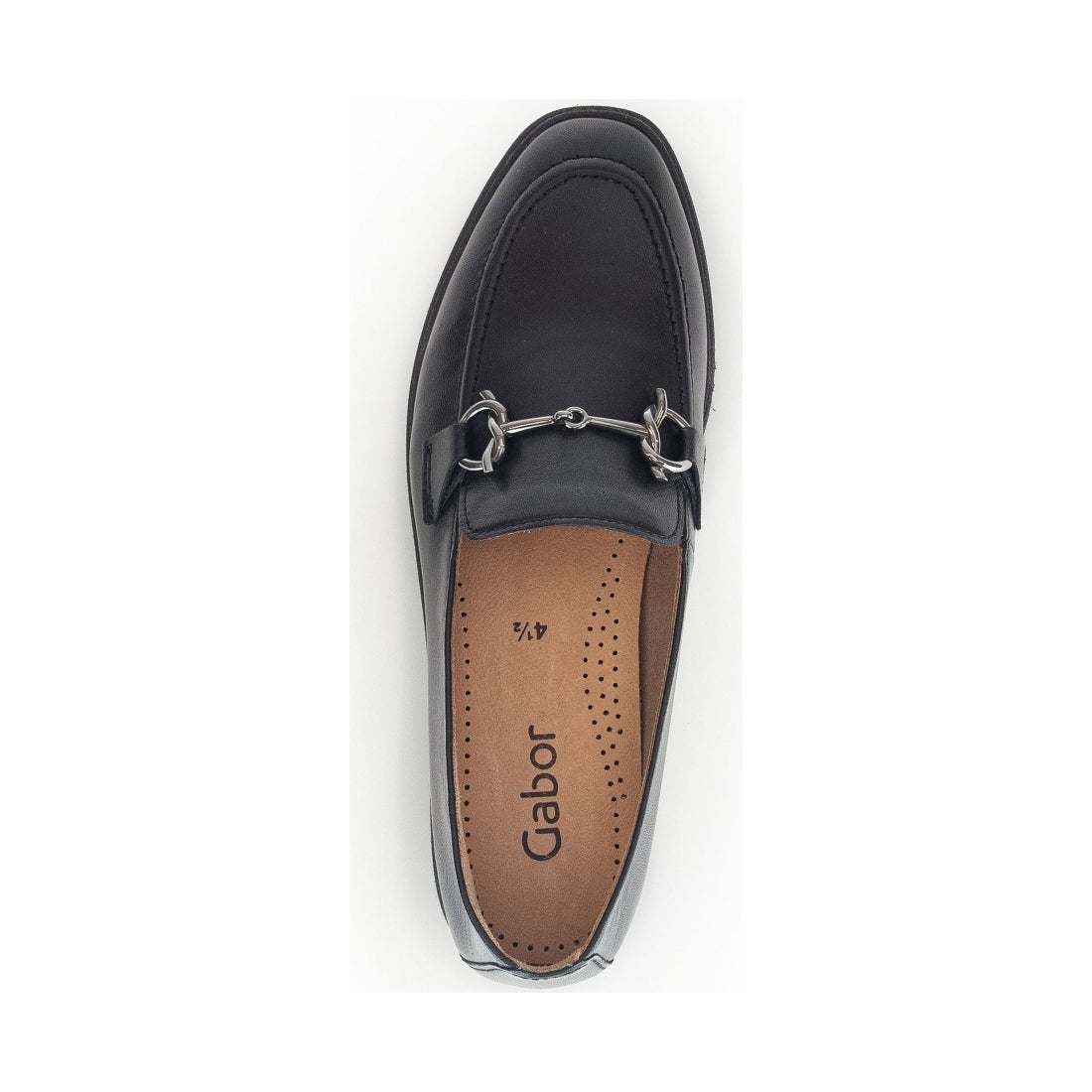 Gabor womens black casual closed loafers | Vilbury London