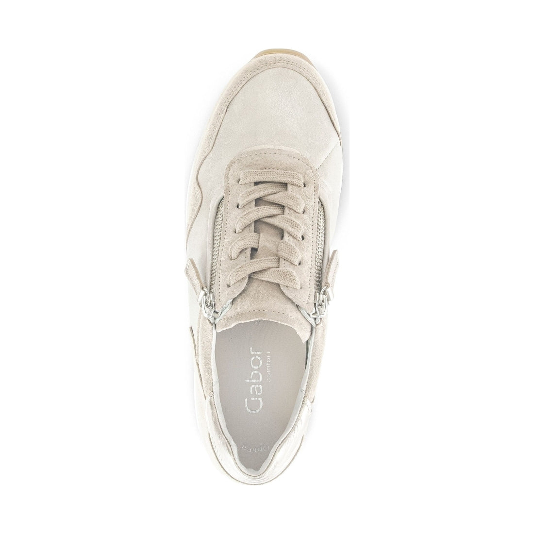 Gabor womens beige leisure trainers | Vilbury London