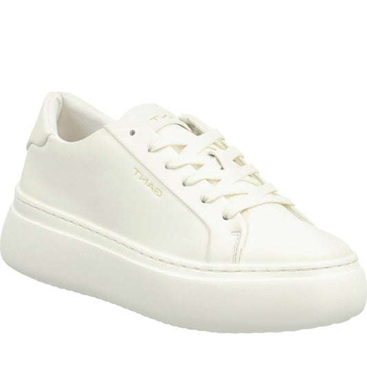 Gant womens g29 white jennise leisure trainers | Vilbury London