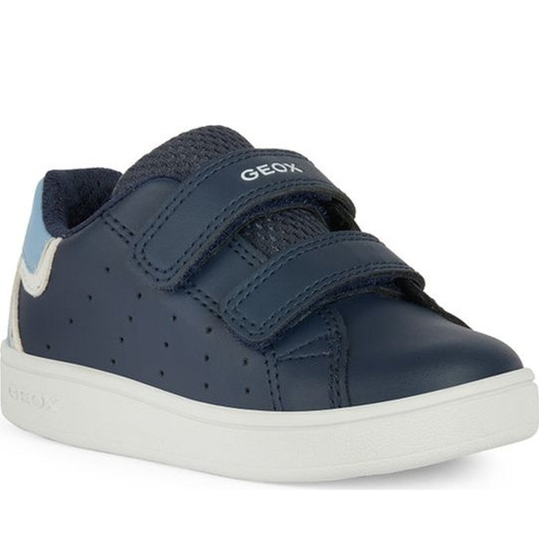 Geox boys navy, lt jeans eclyper sneakers | Vilbury London