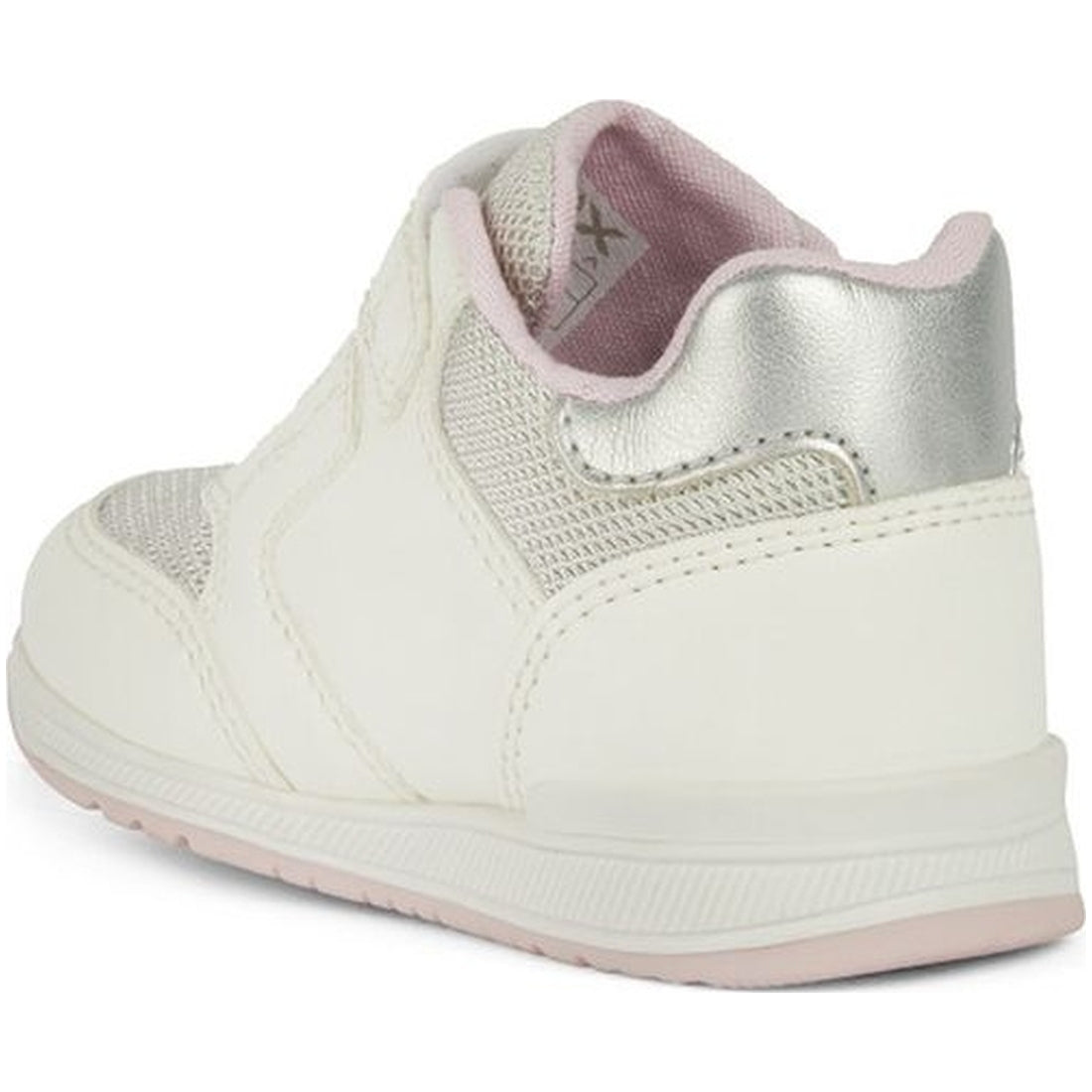 Geox girls white, pink rishon first steps trainers | Vilbury London