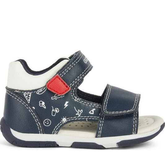 Geox boys navy, red sandal tapuz | Vilbury London