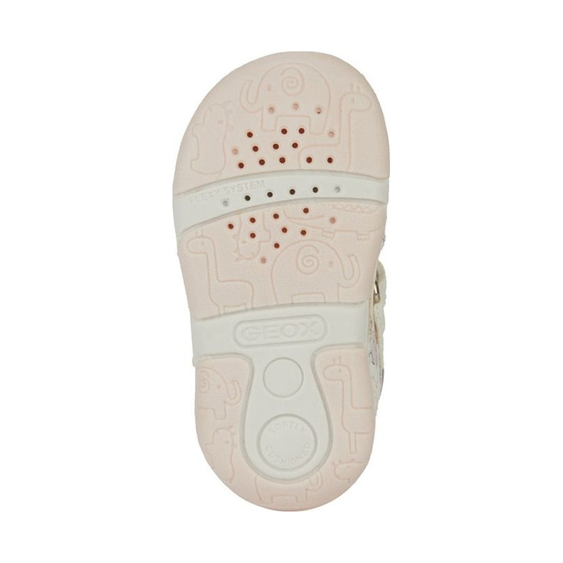 Geox girls white, multicolor sandal tapuz | Vilbury London